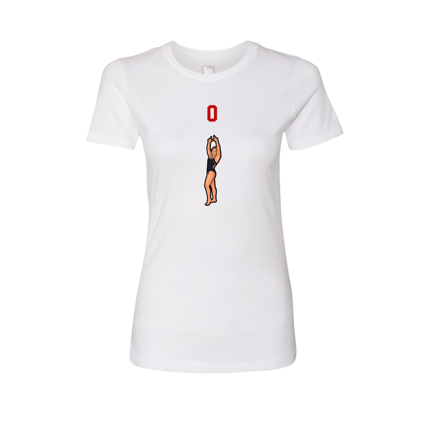 Fitted Women's Tee — Shirsey Arch in White