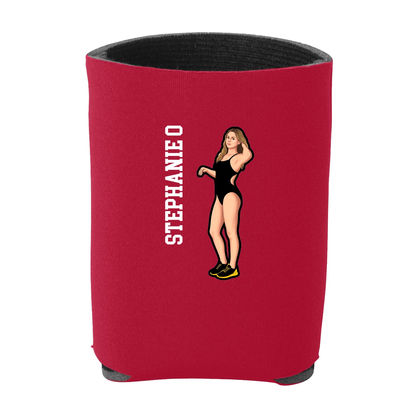 Can Holder — Name Vertical in Red
