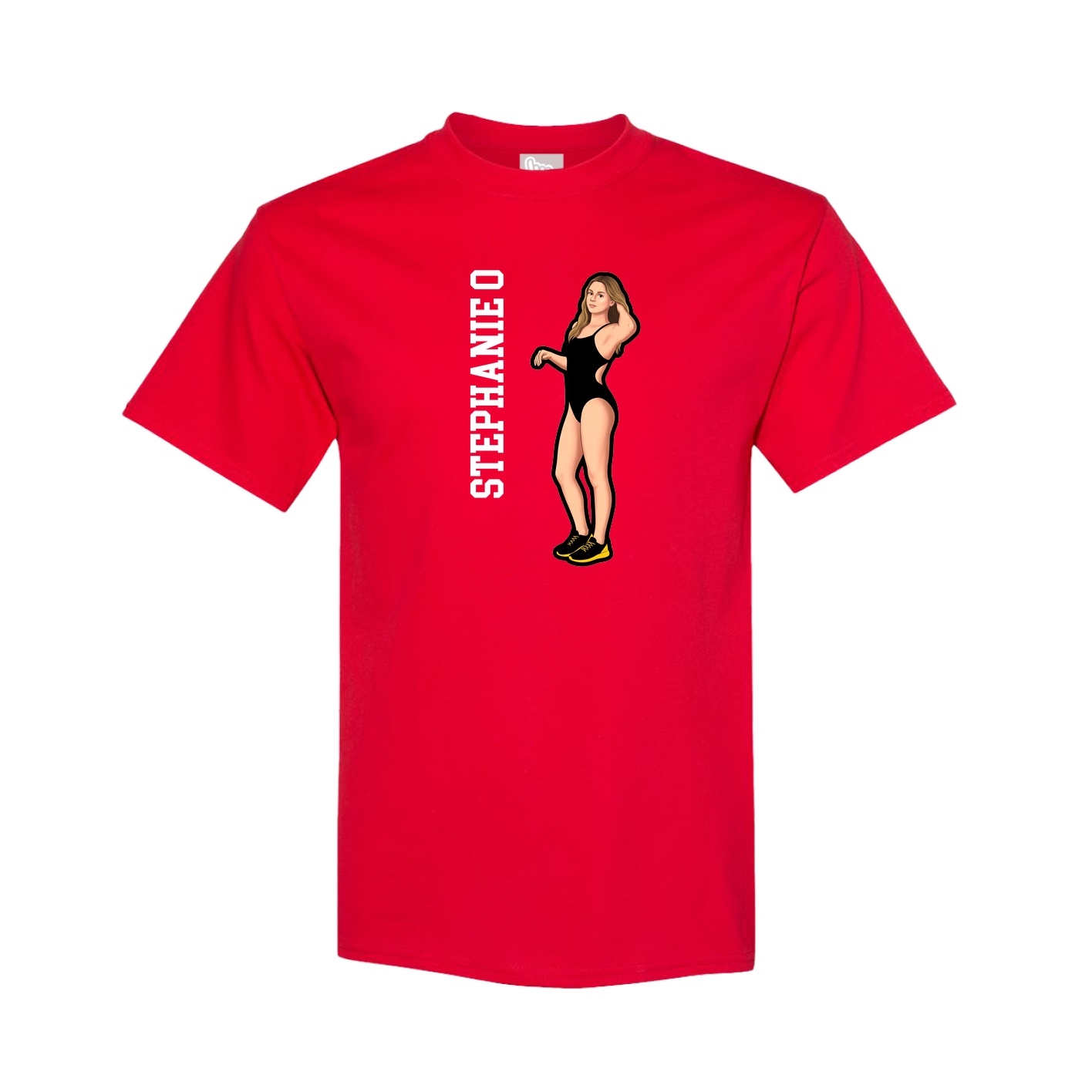 Youth Tee — Name Vertical in Red