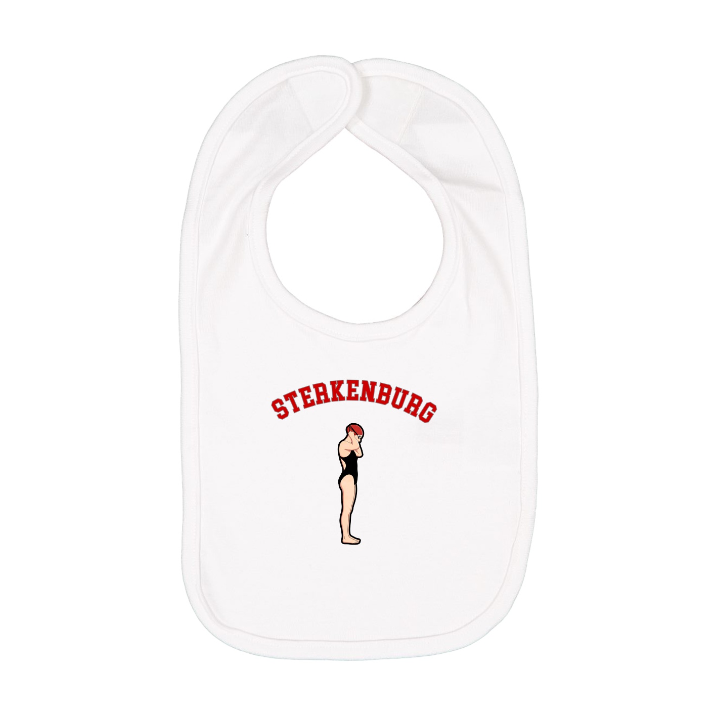 Infant Bib — Shirsey Arch in White