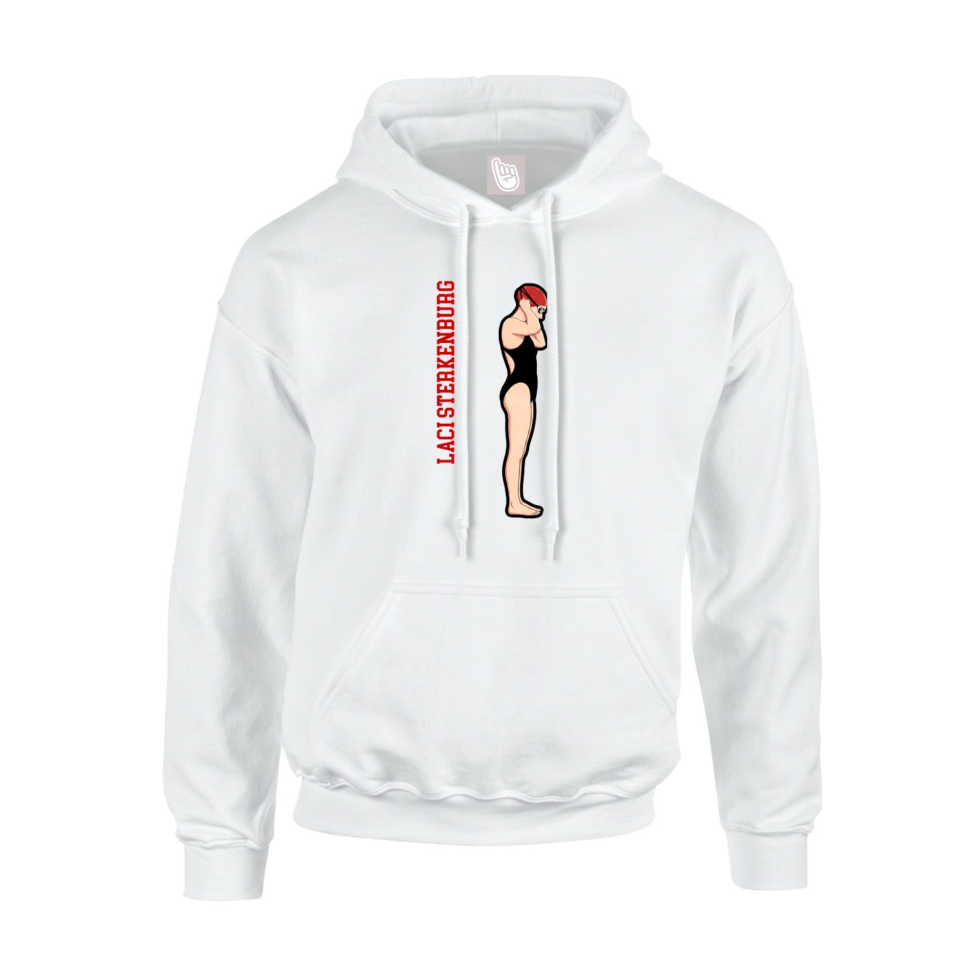 Hoodie — Name Vertical in White