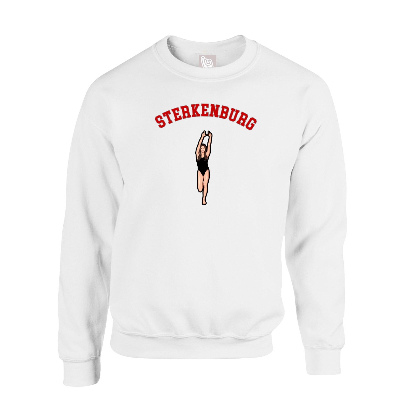 Fleece Crew — Shirsey Arch in White