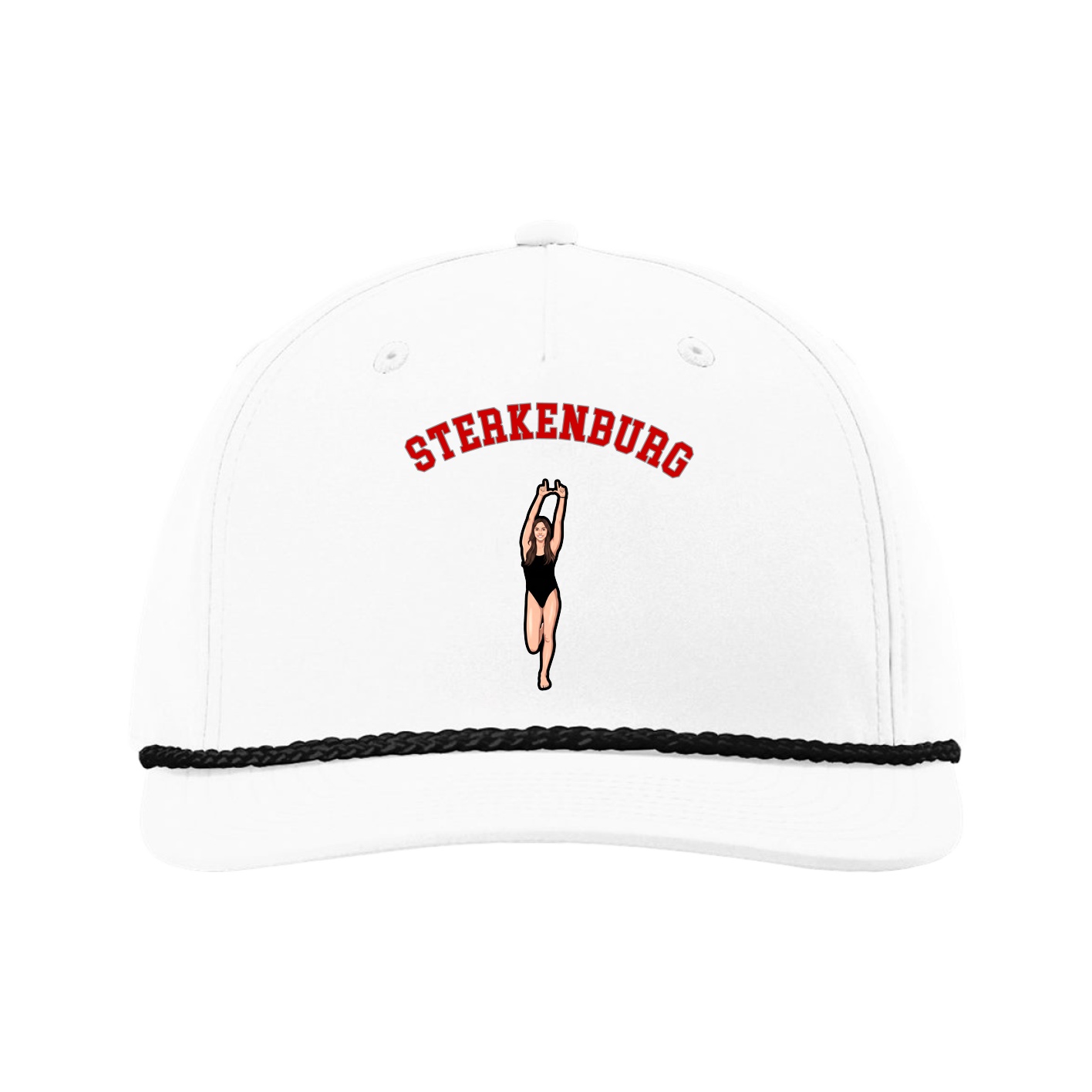 Five-Panel Classic Rope Cap — Shirsey Arch in White