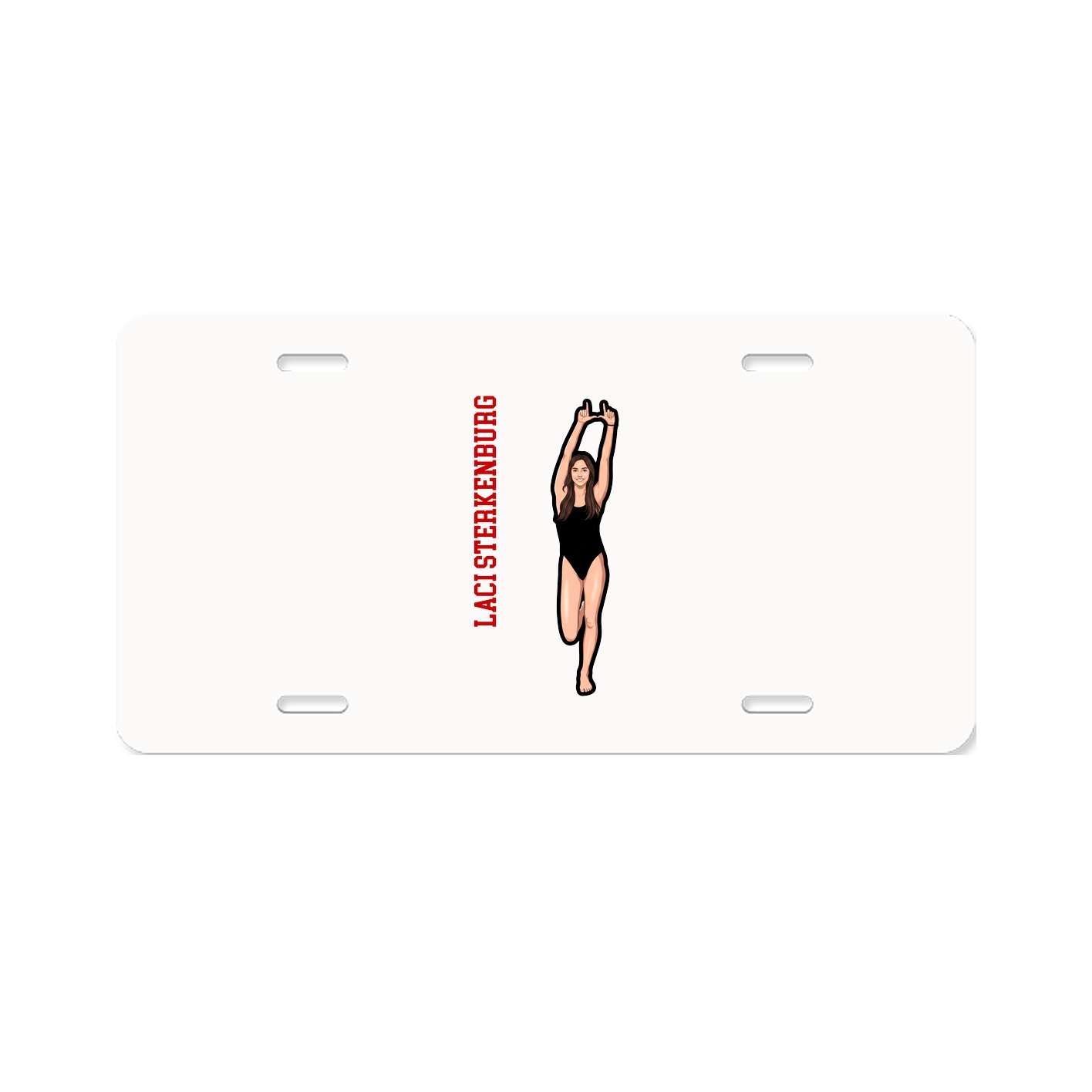 License Plate — Name Vertical in Classic