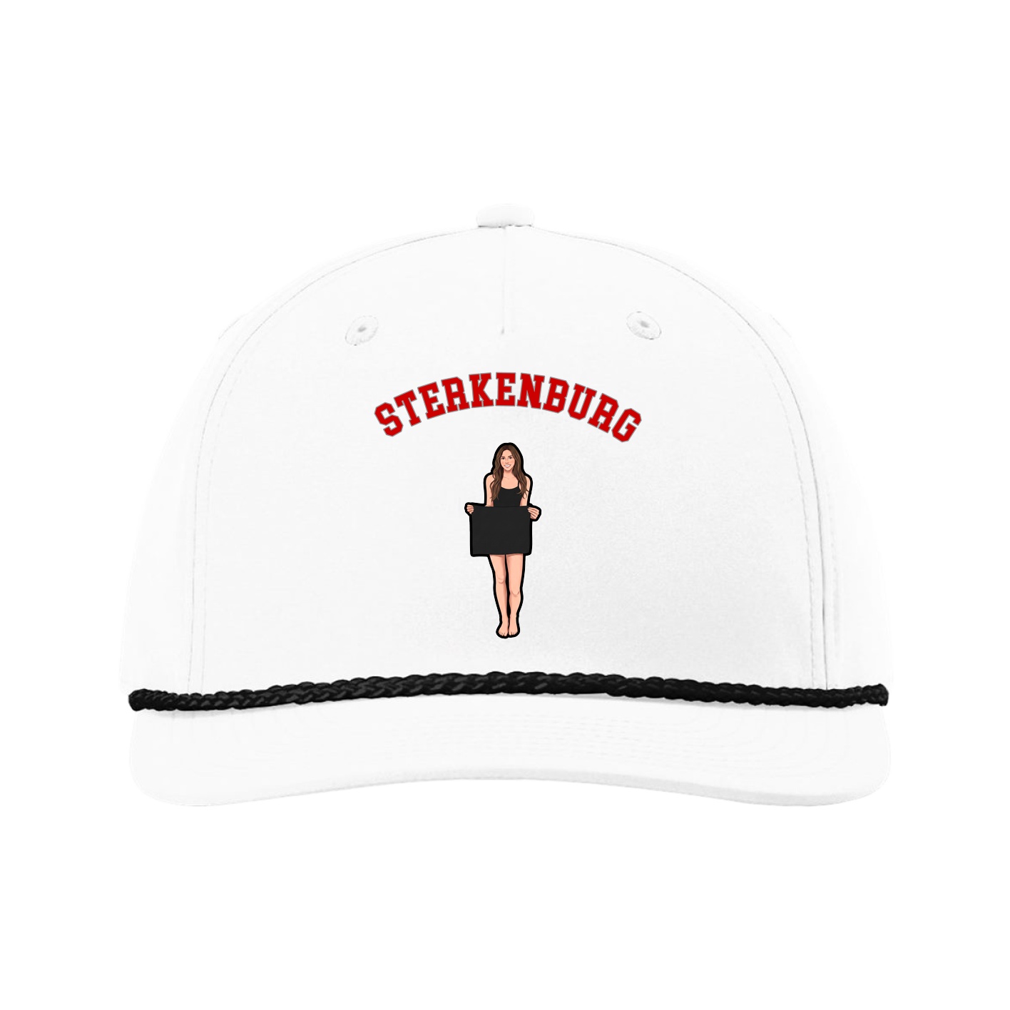 Five-Panel Classic Rope Cap — Shirsey Arch in White