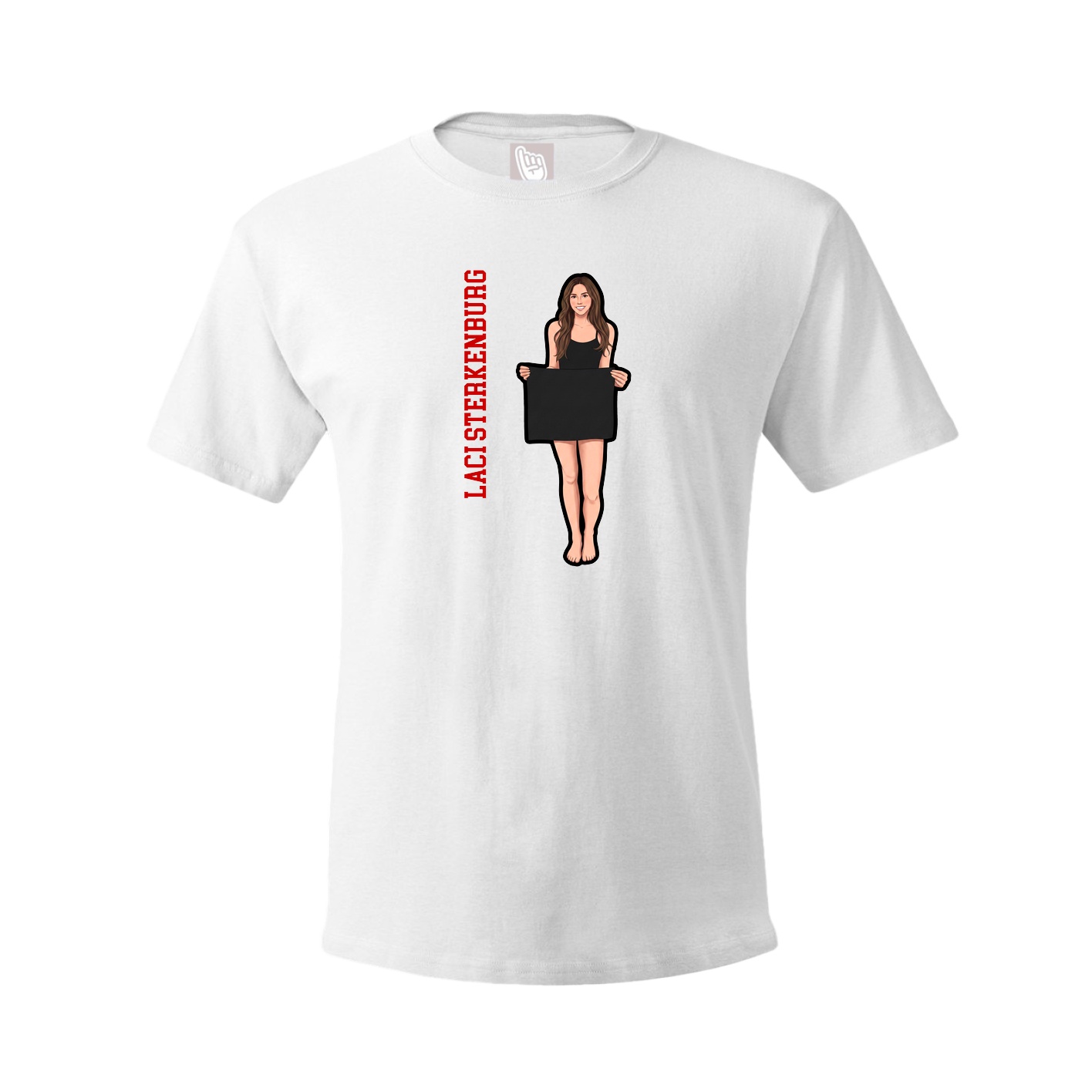 Youth Tee — Name Vertical in White