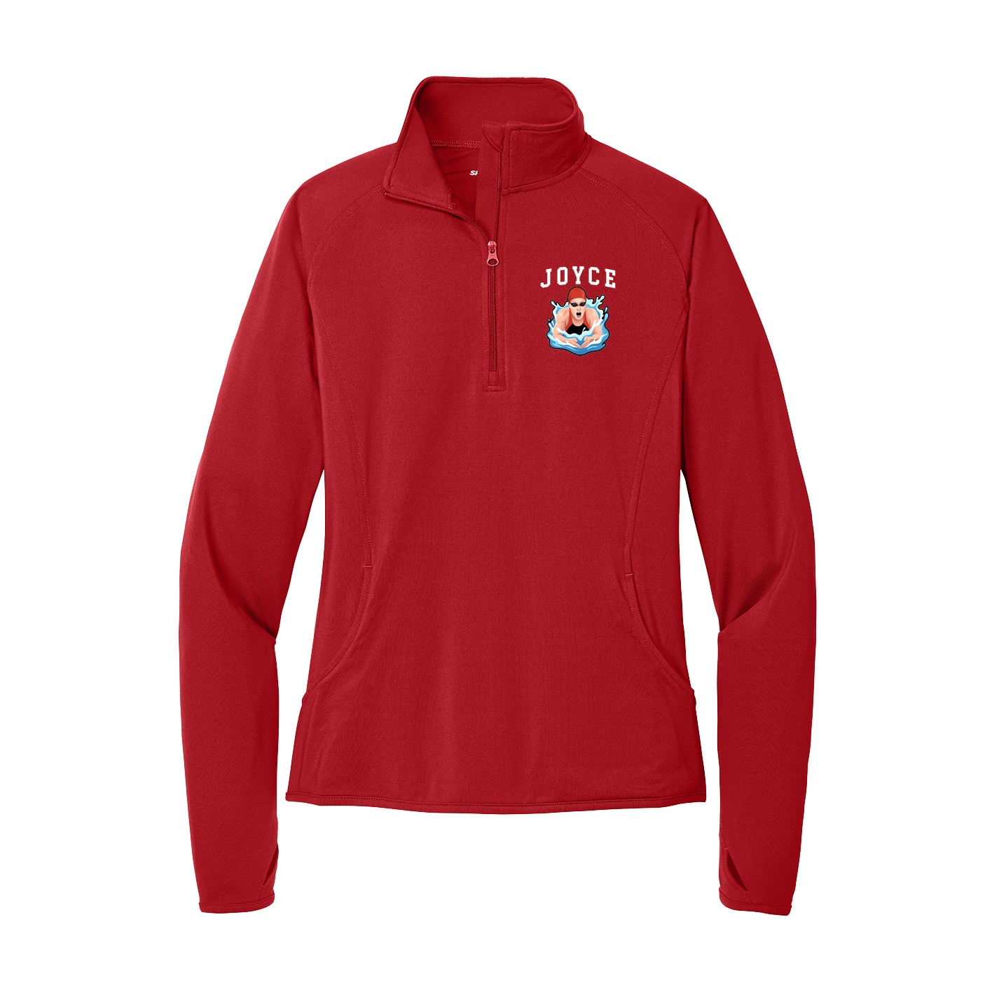 Women's Q-Zip Pullover — Shirsey in Red