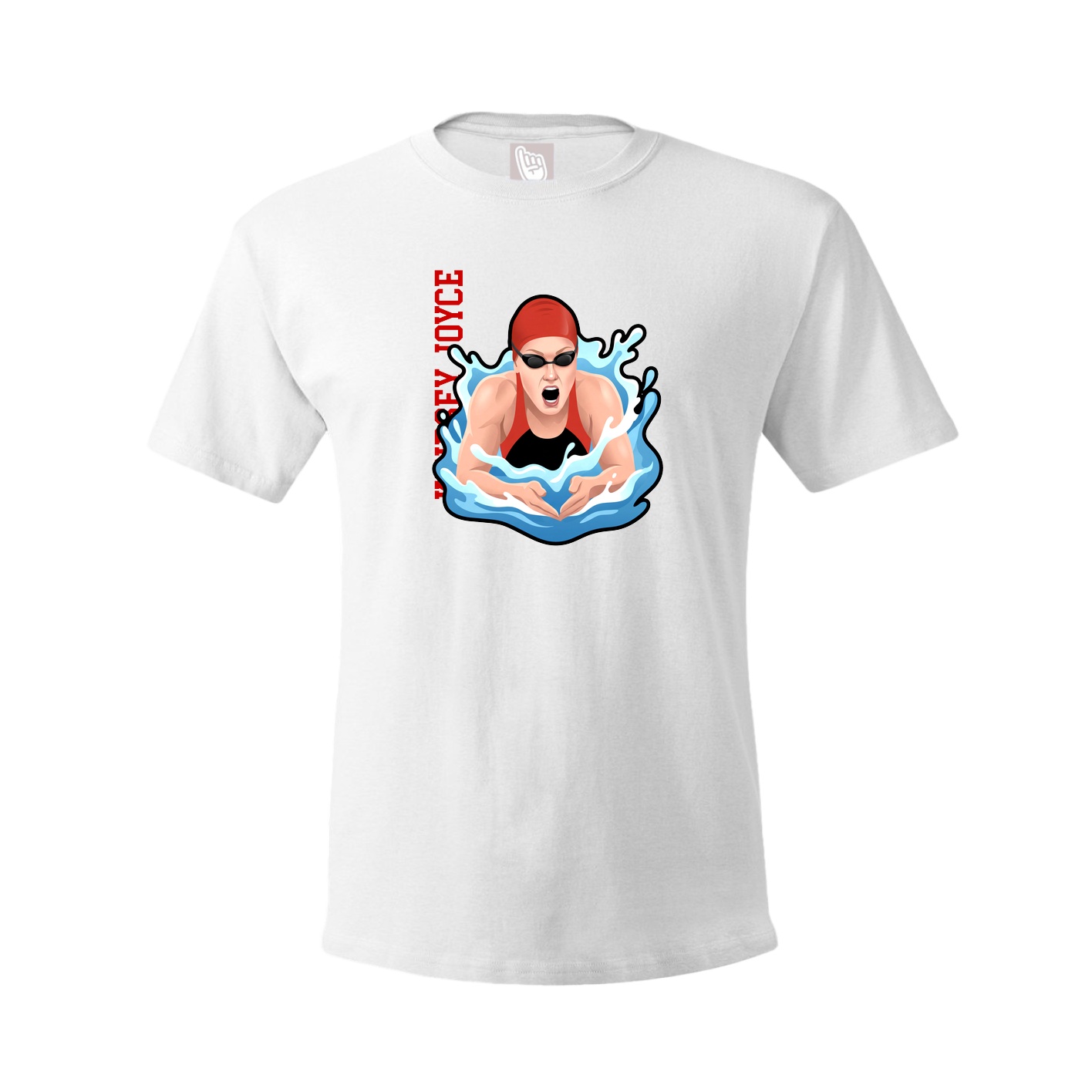 Tee — Name Vertical in White