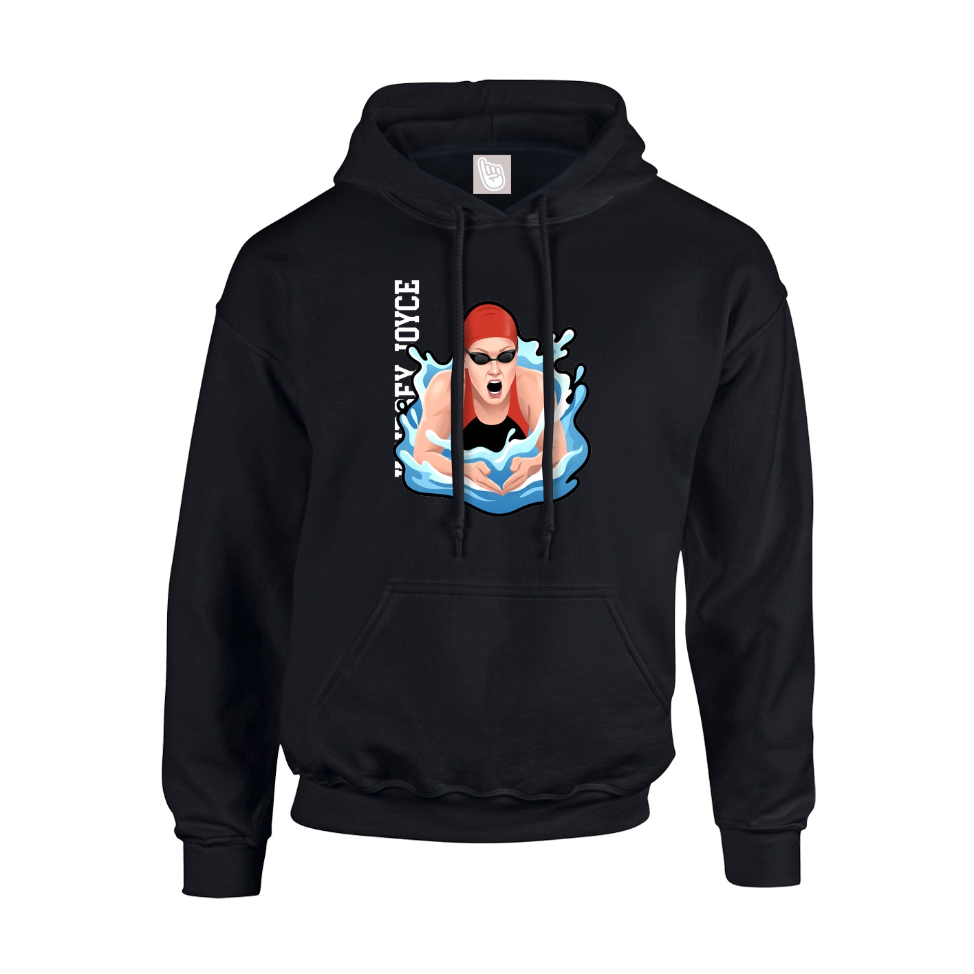 Hoodie — Name Vertical in Black
