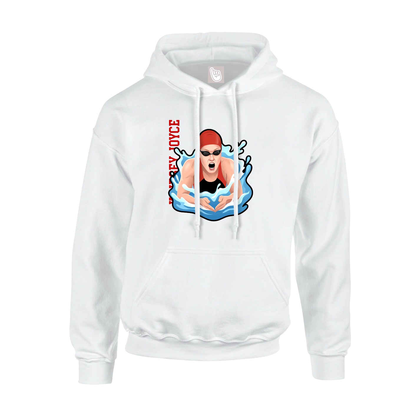 Youth Hoodie — Name Vertical in White