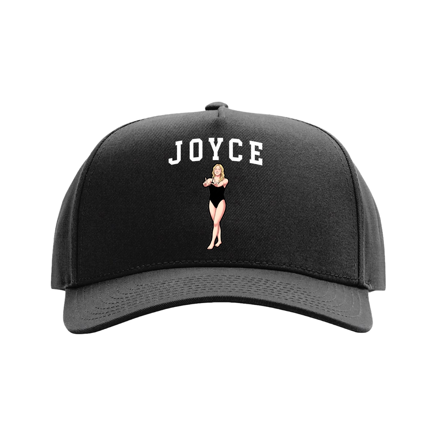 Full Fabric Five-Panel Champ Cap — Shirsey in Black