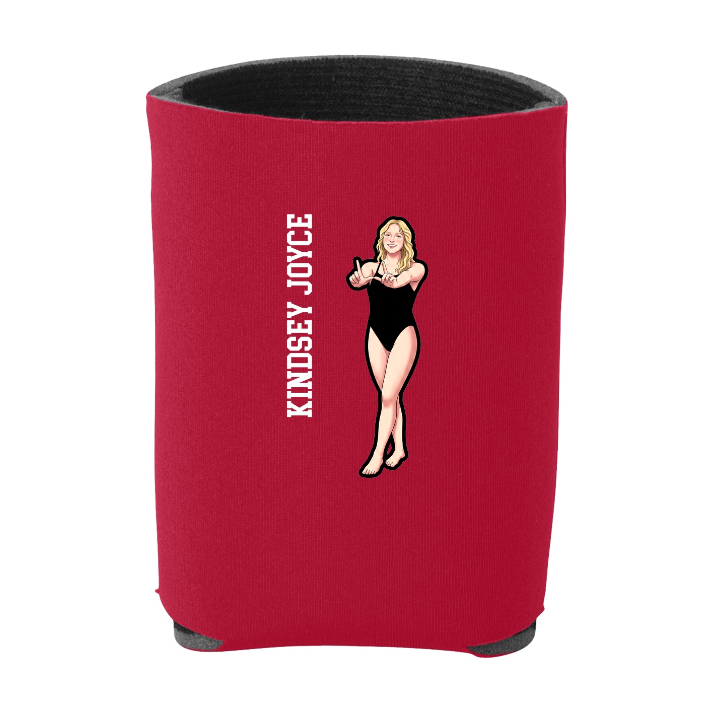 Can Holder — Name Vertical in Red