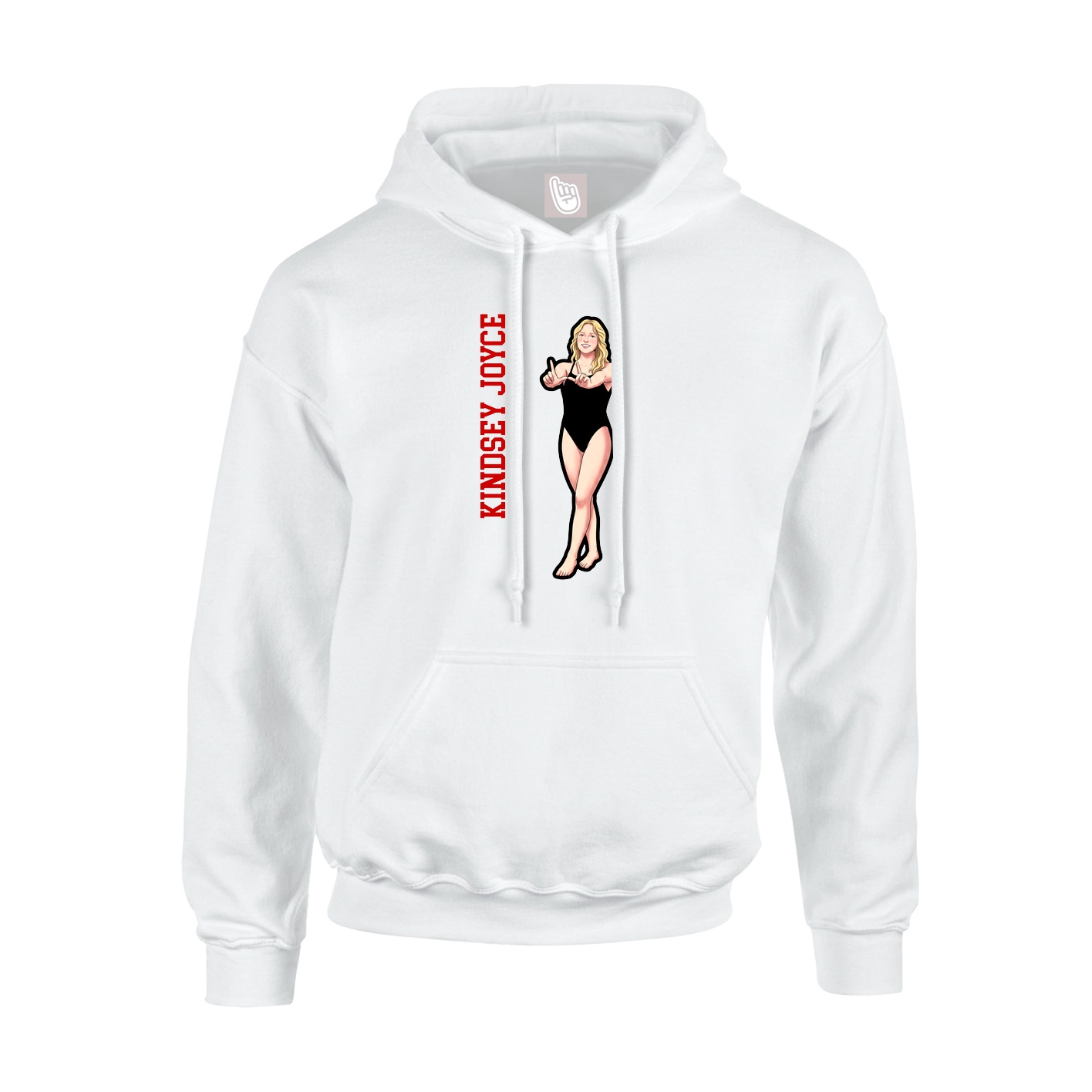 Hoodie — Name Vertical in White