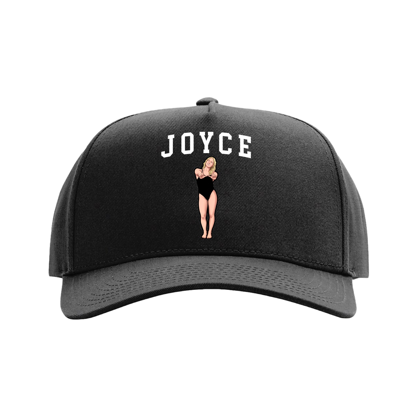 Full Fabric Five-Panel Champ Cap — Shirsey in Black