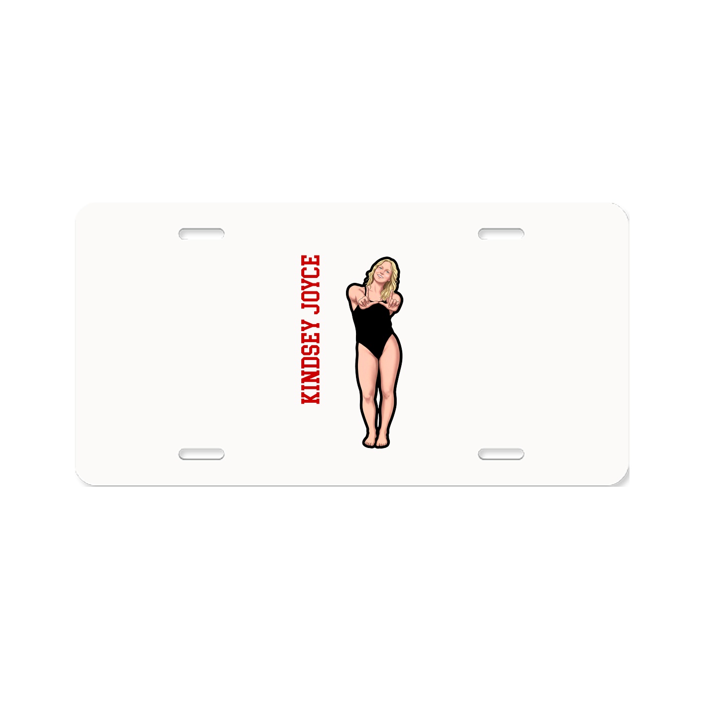 License Plate — Name Vertical in Classic