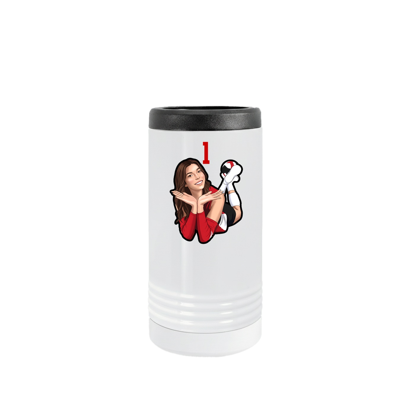 Slim Beverage Holder — Number Top in White