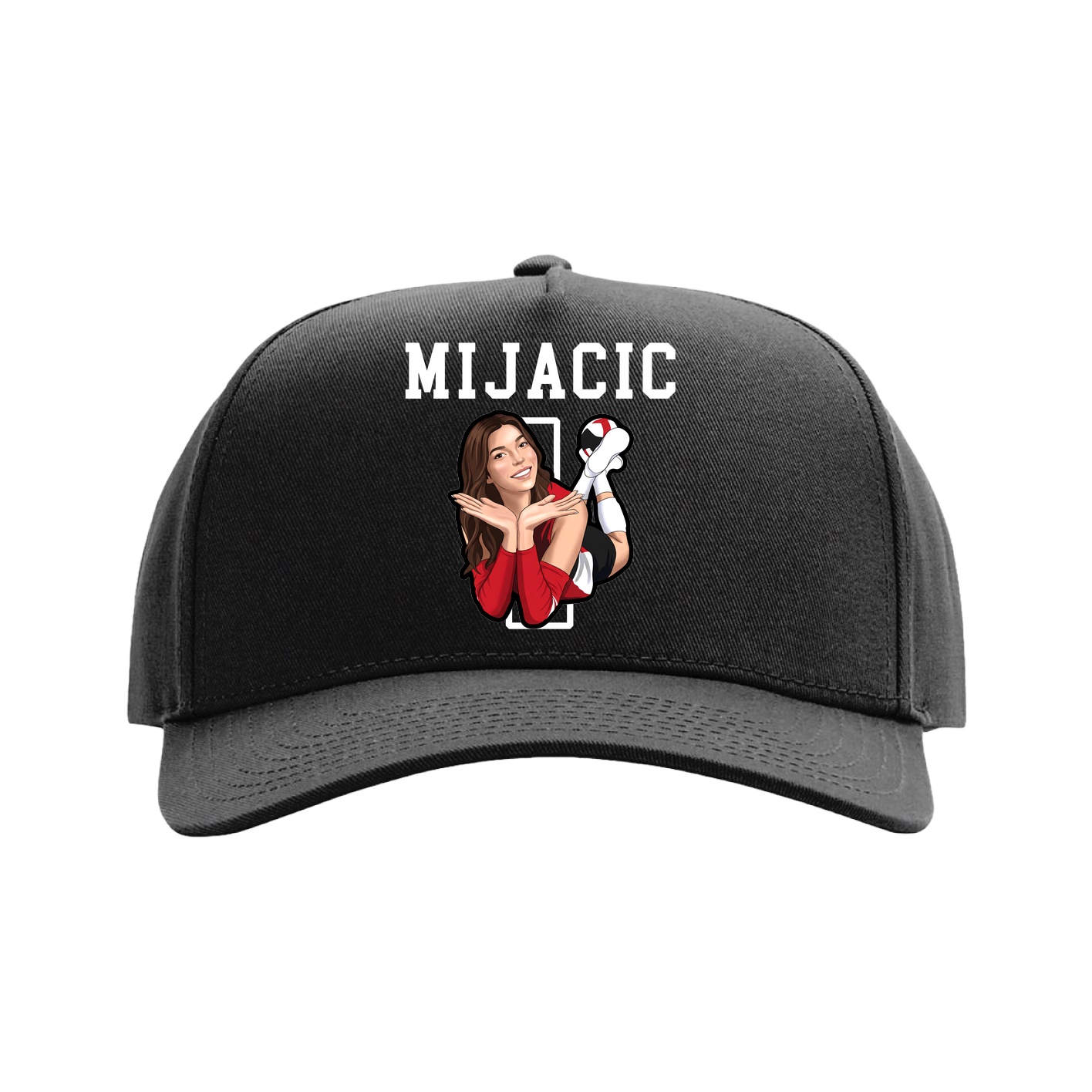 Full Fabric Five-Panel Champ Cap — Shirsey in Black