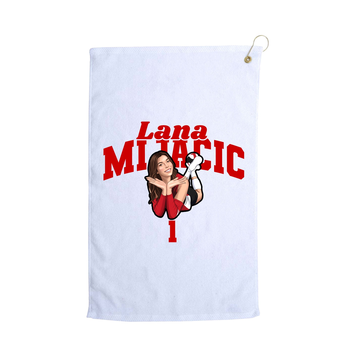 Golf Towel — Signature Arch in White