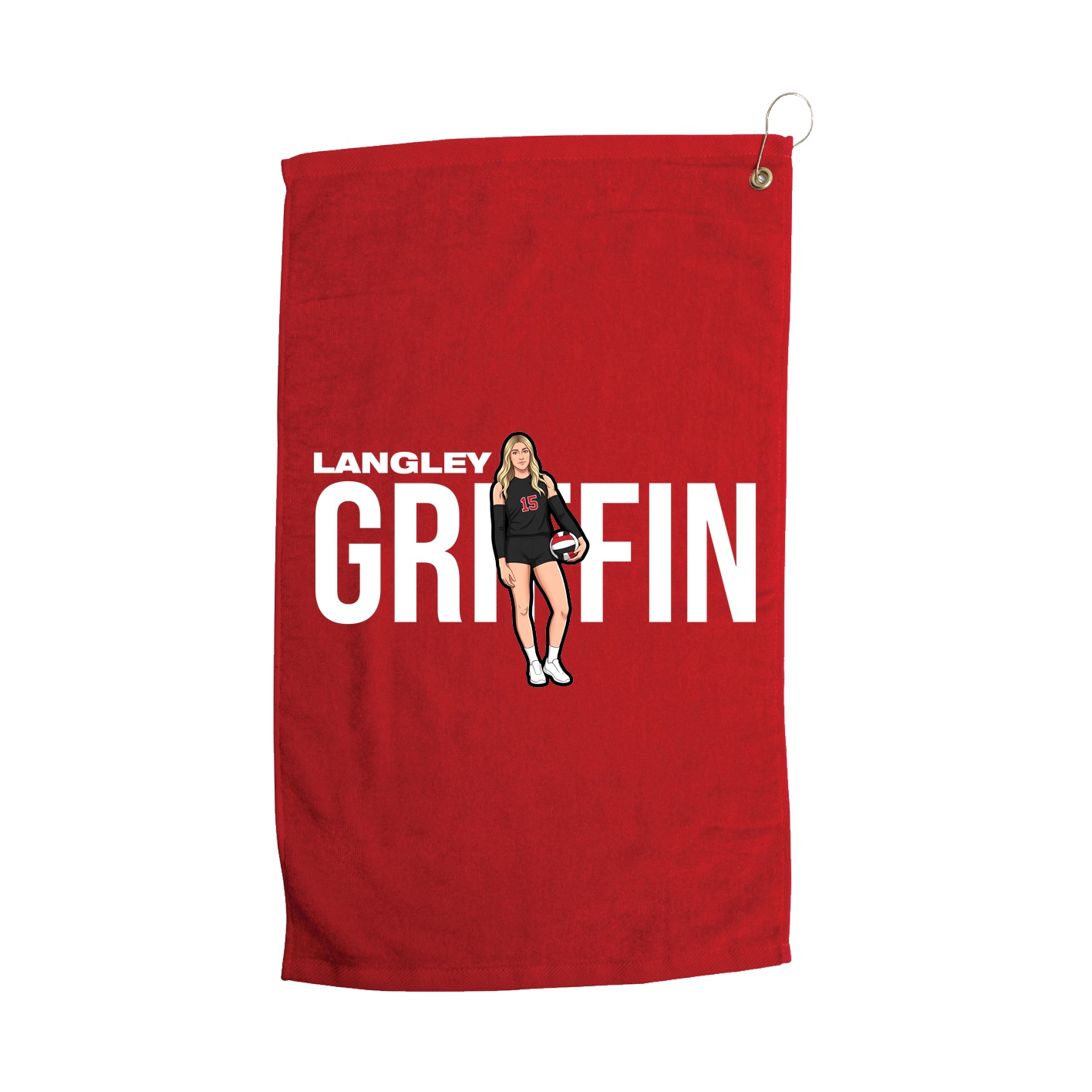 Golf Towel — Player Name in Red