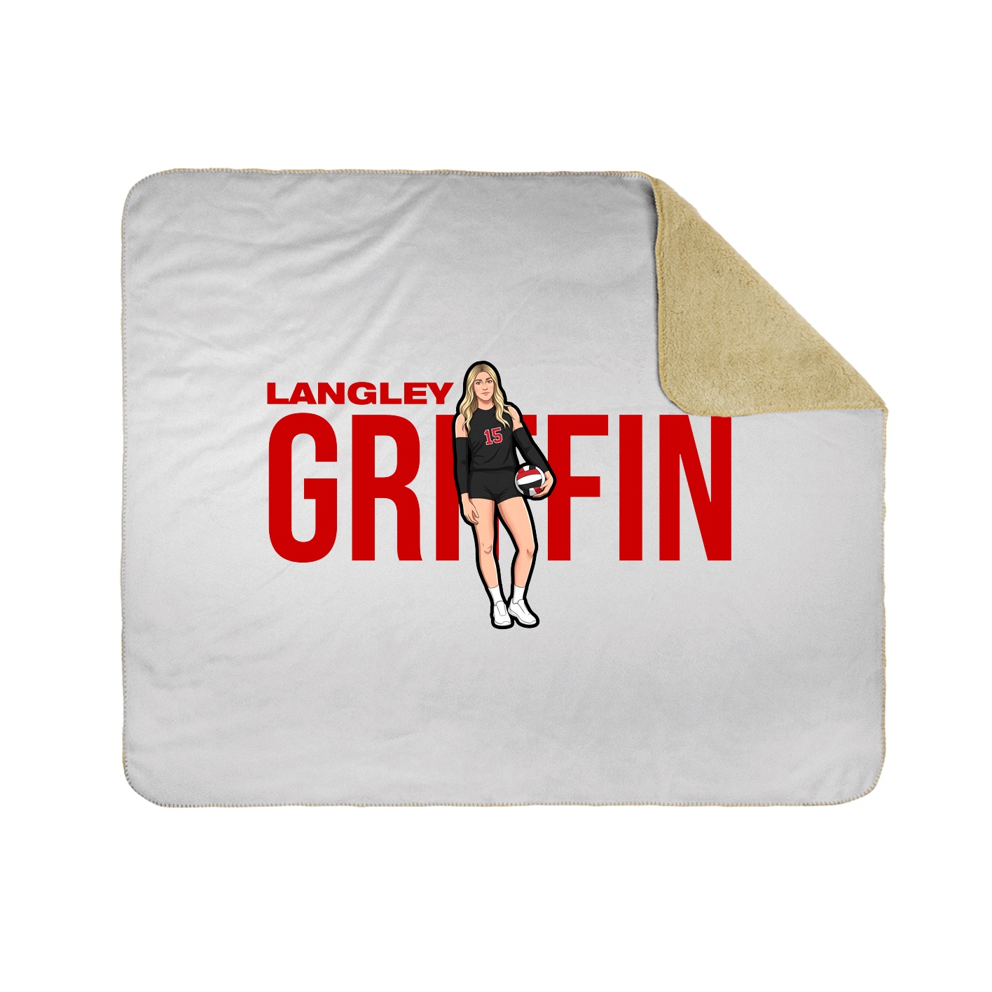 Throw Blanket — Player Name in White