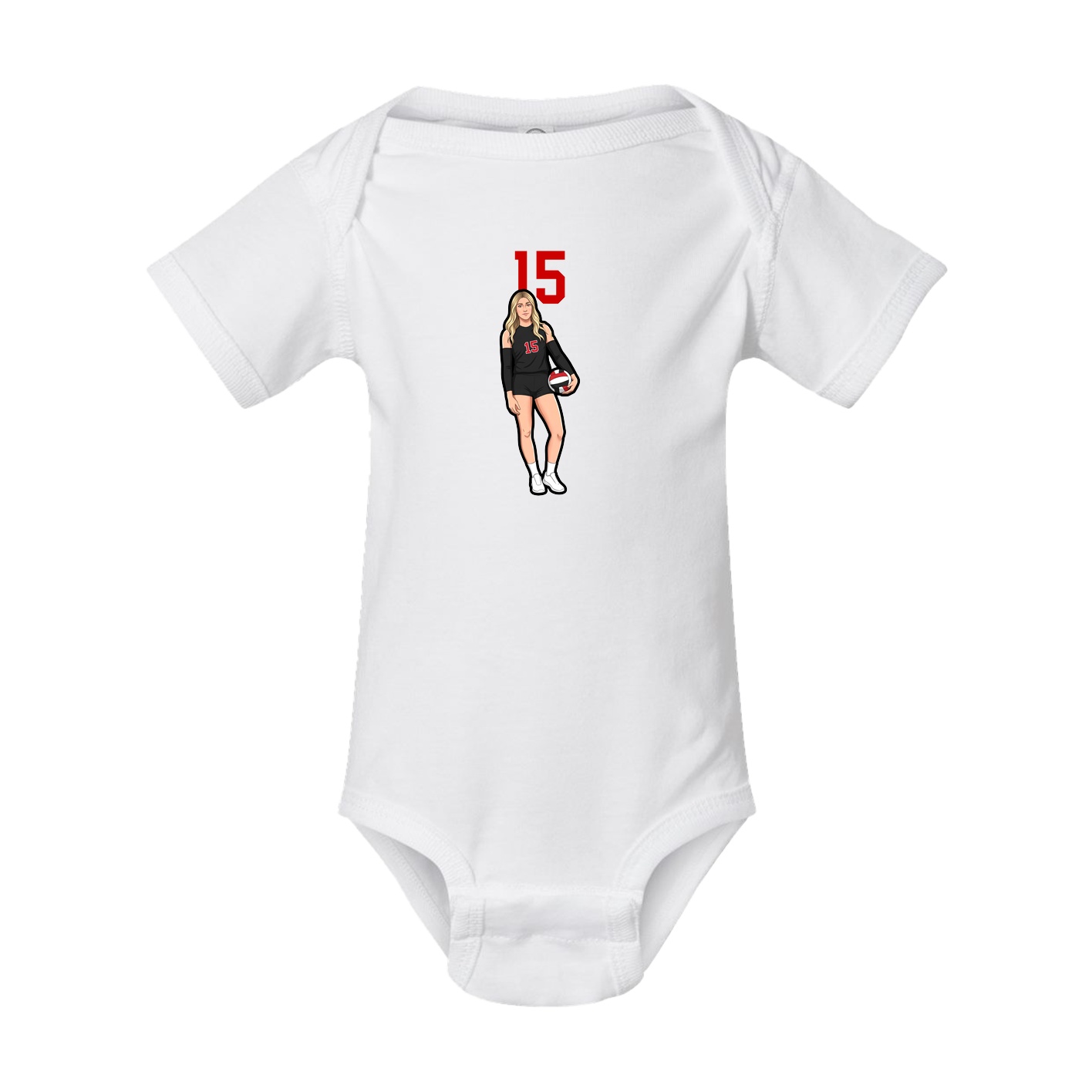 Baby Onesie — Number Top in White