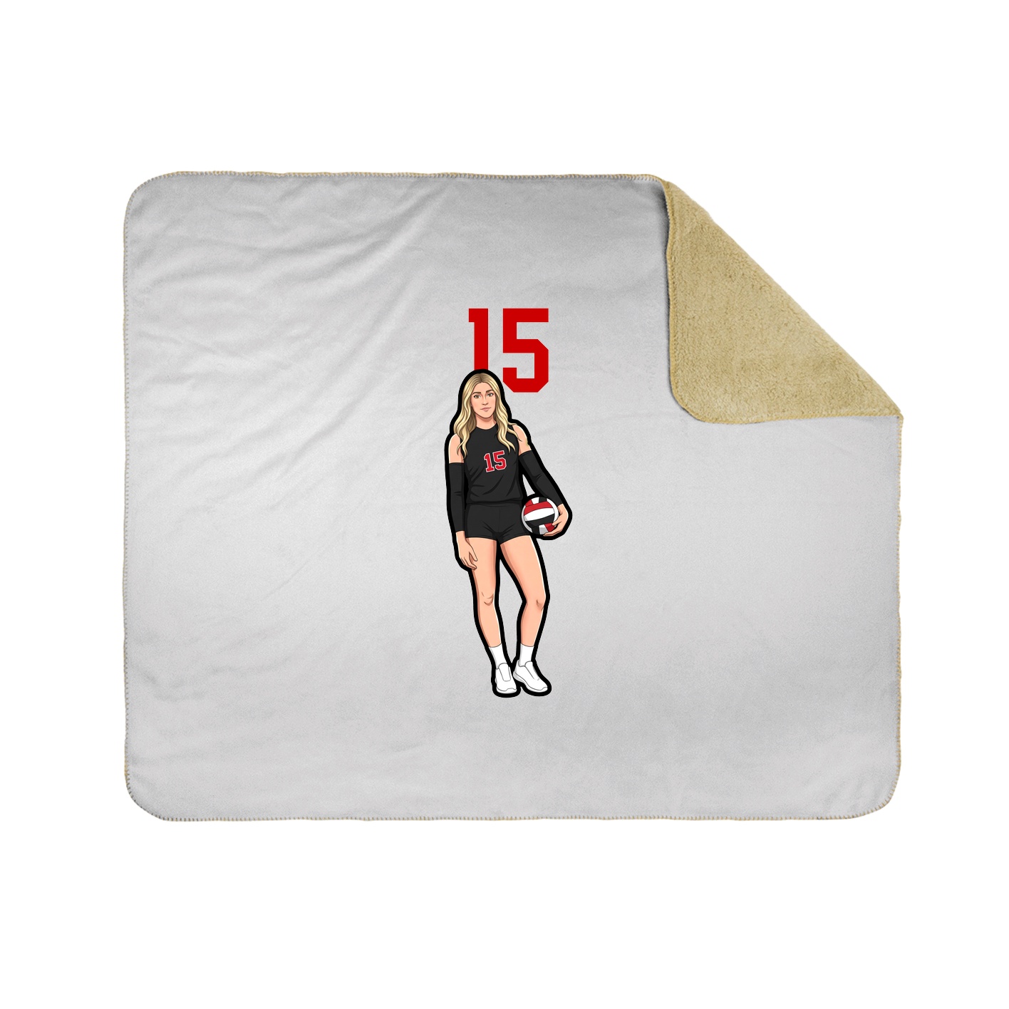Throw Blanket — Number Top in White