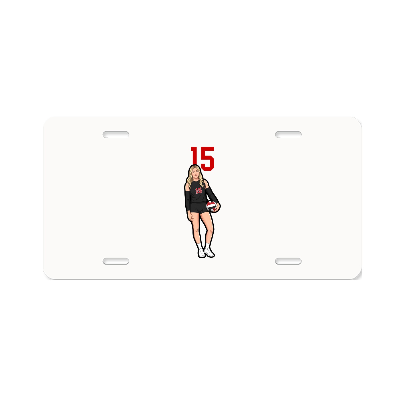 License Plate — Number Top in Classic