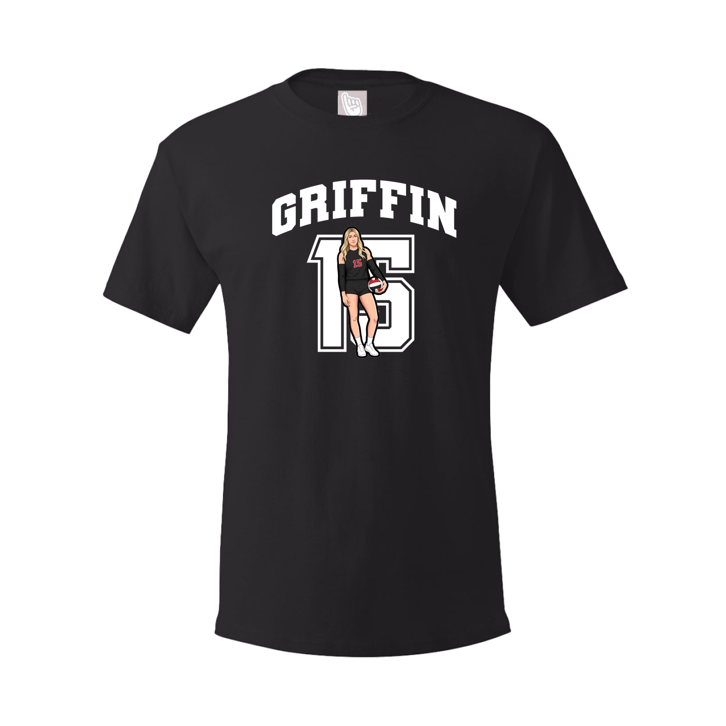 Youth Tee — Number in Black