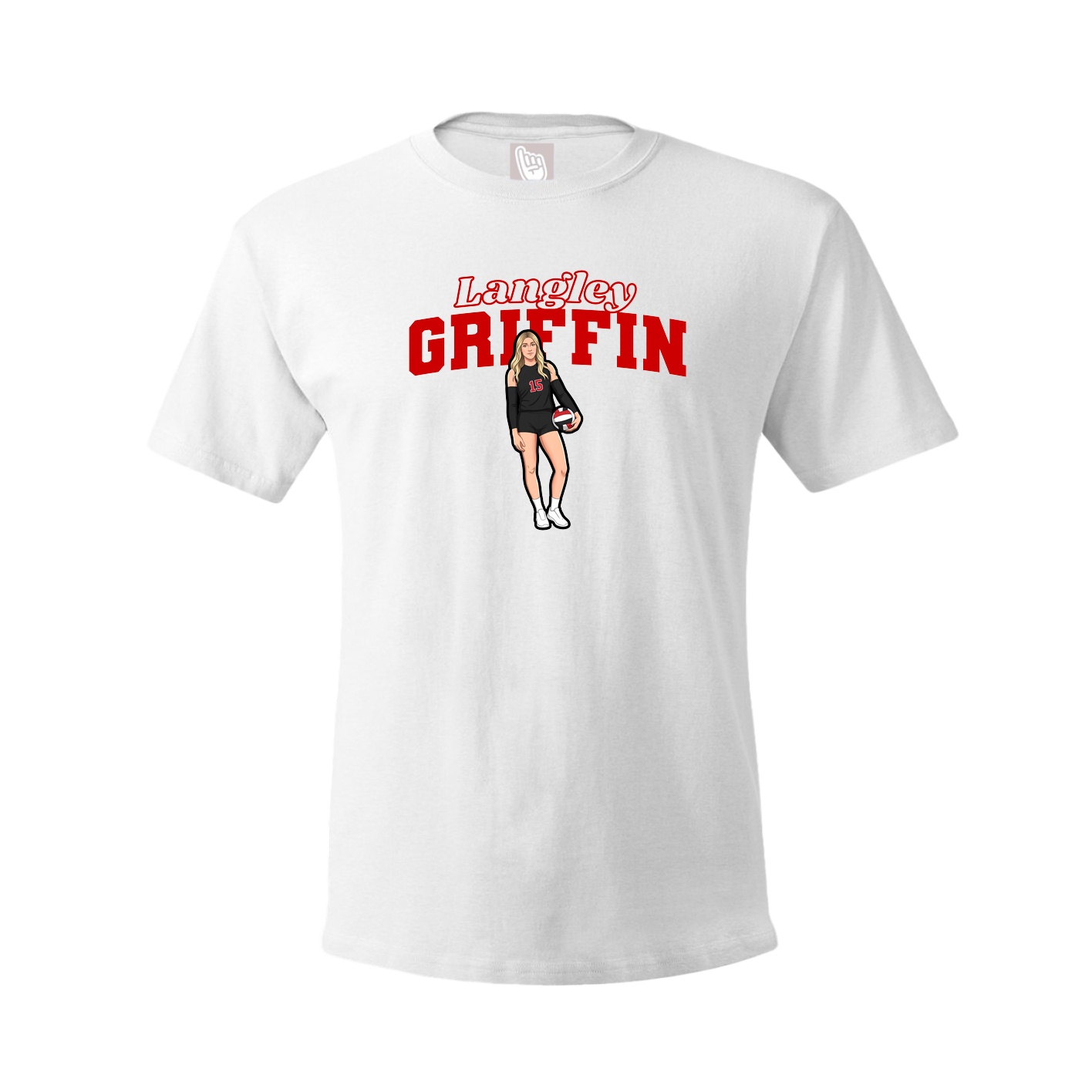 Youth Tee — Name Arch in White