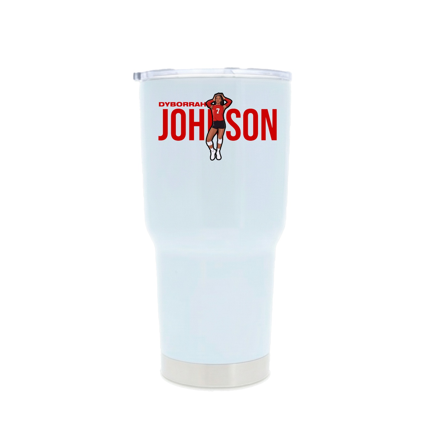 30oz Stainless Steel Tumbler — Player Name in White