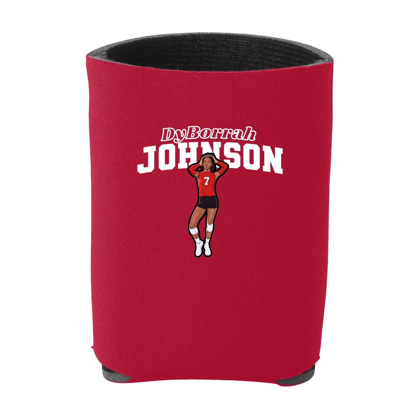 Can Holder — Name Arch in Red