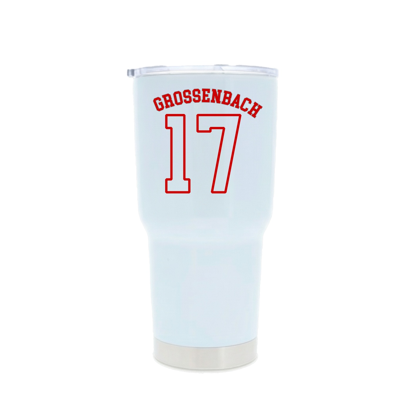 30oz Stainless Steel Tumbler — Shirsey Arch in White