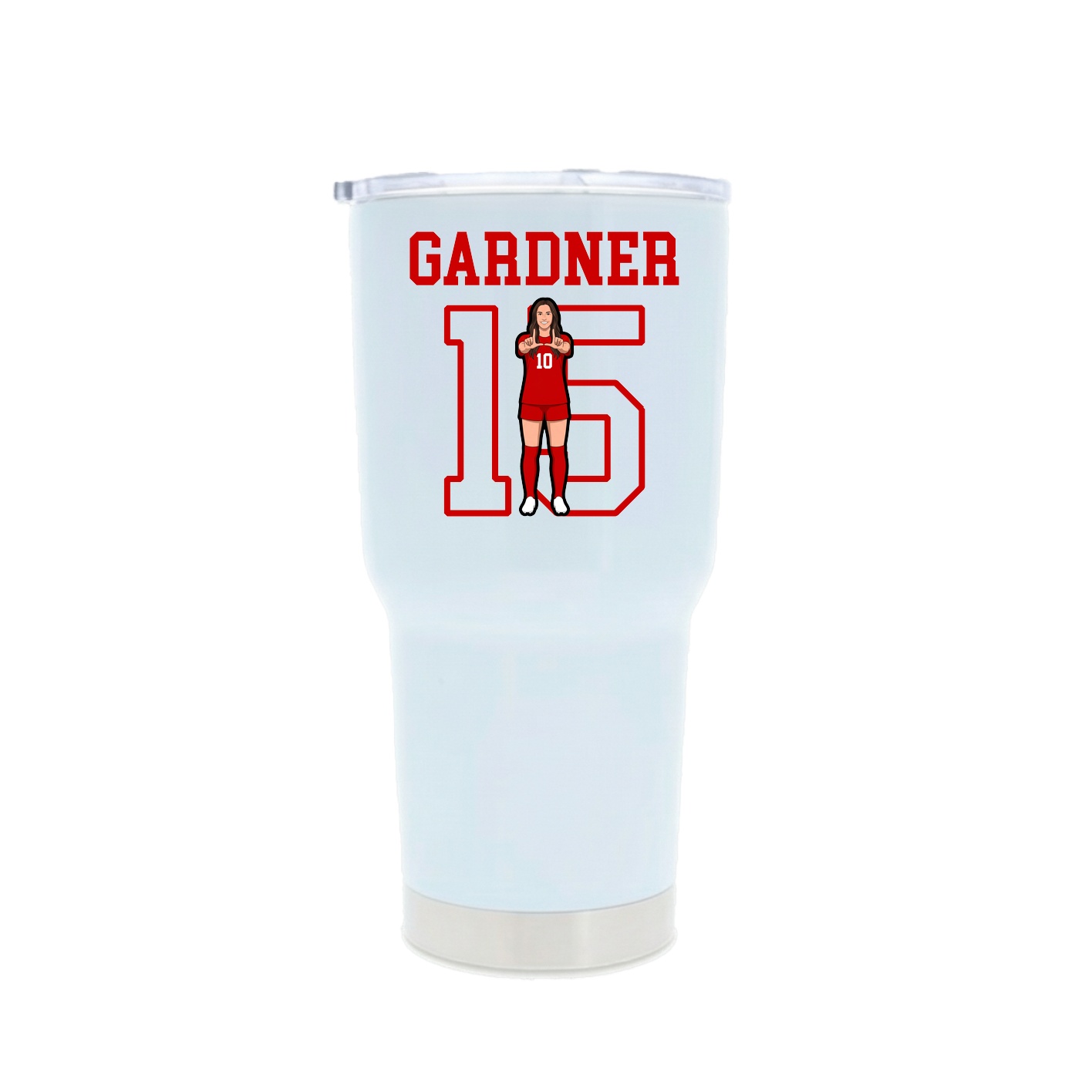 30oz Stainless Steel Tumbler — Shirsey in White