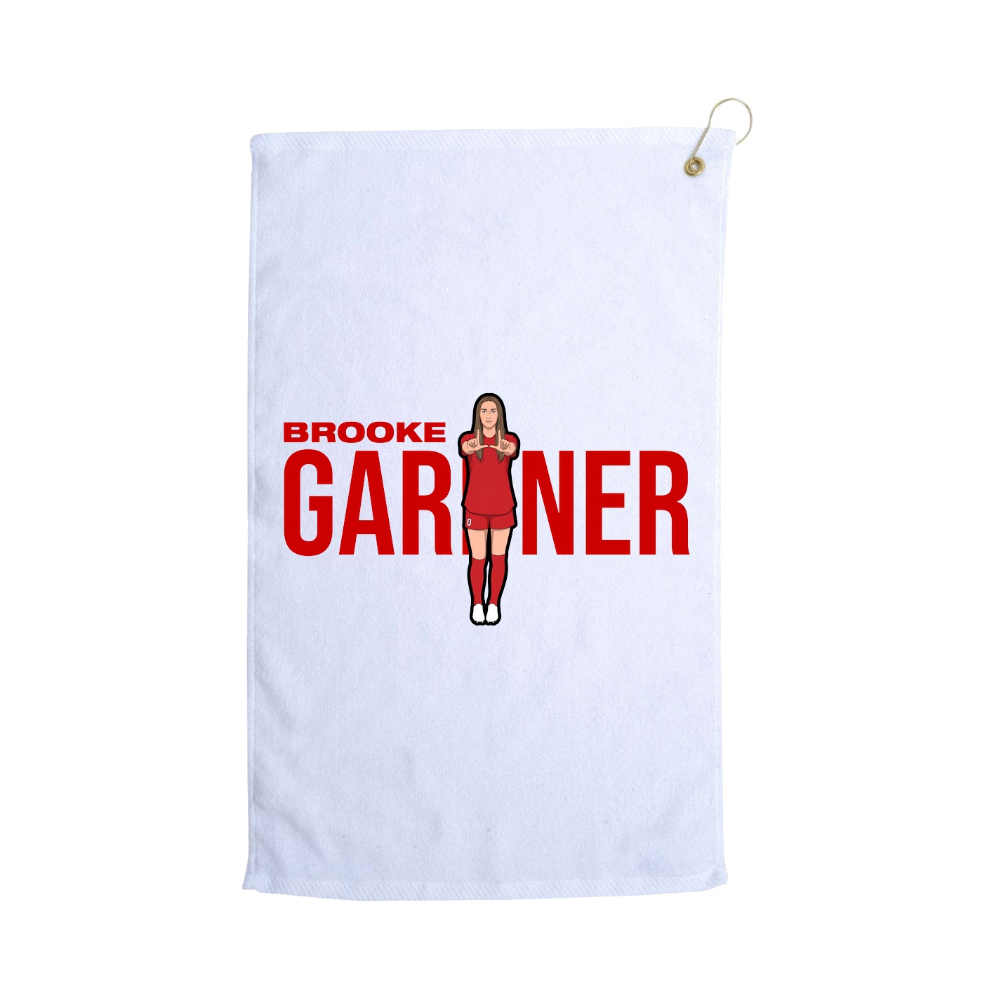 Golf Towel — Player Name in White