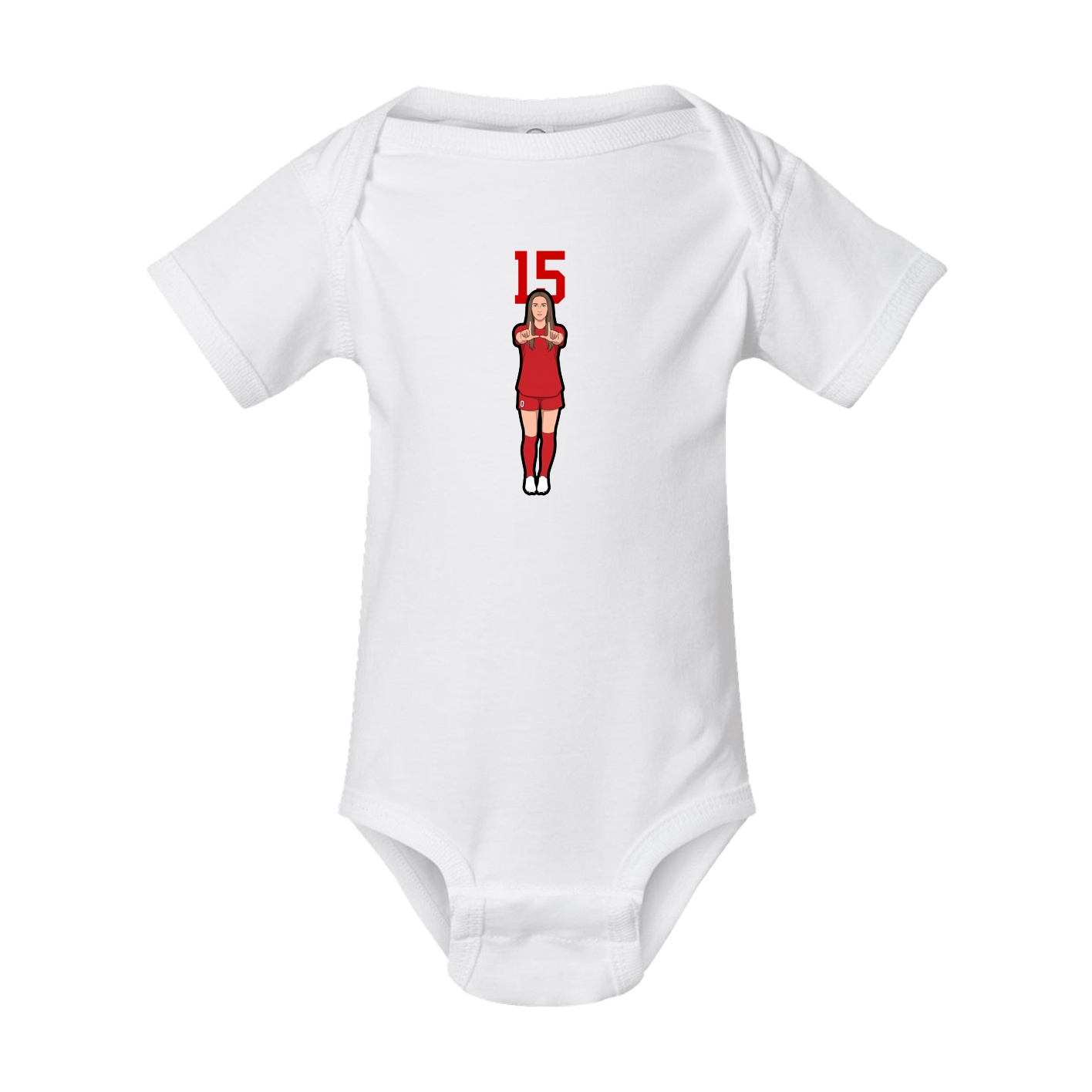 Baby Onesie — Number Top in White
