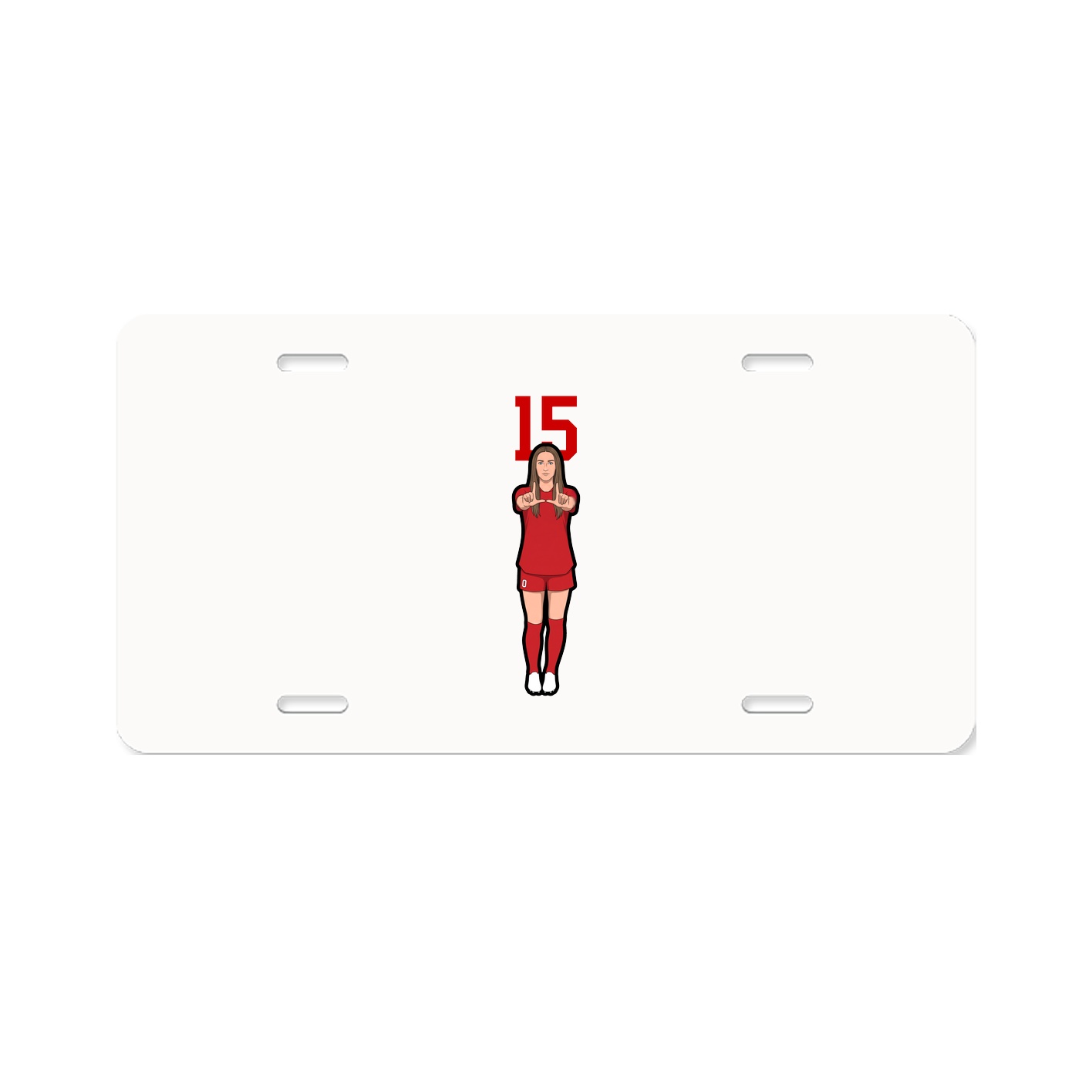 License Plate — Number Top in Classic