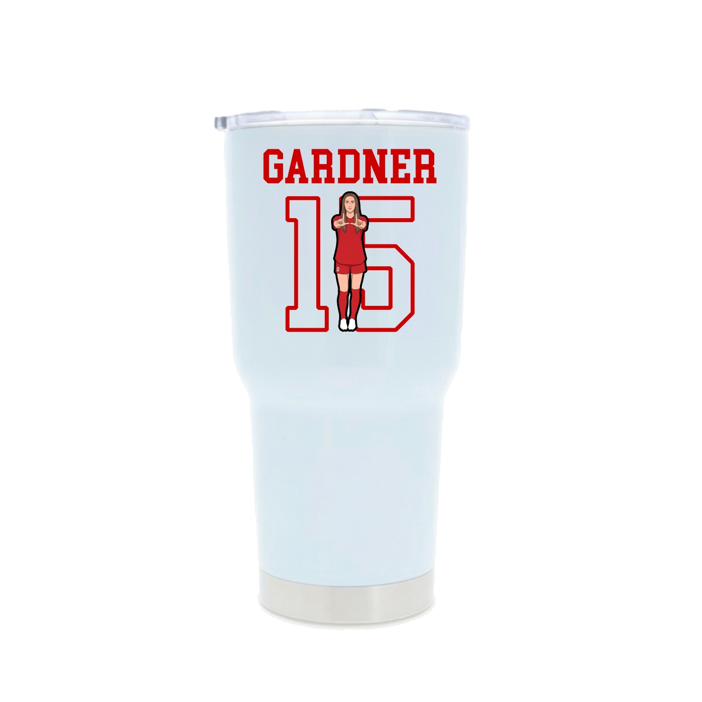 30oz Stainless Steel Tumbler — Shirsey in White