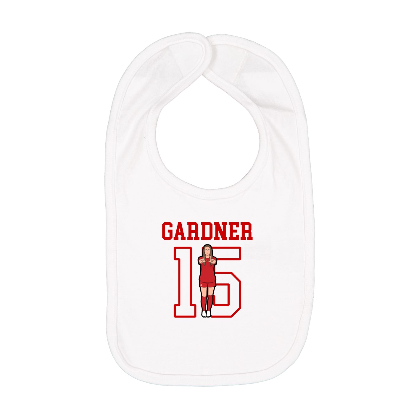 Infant Bib — Shirsey in White
