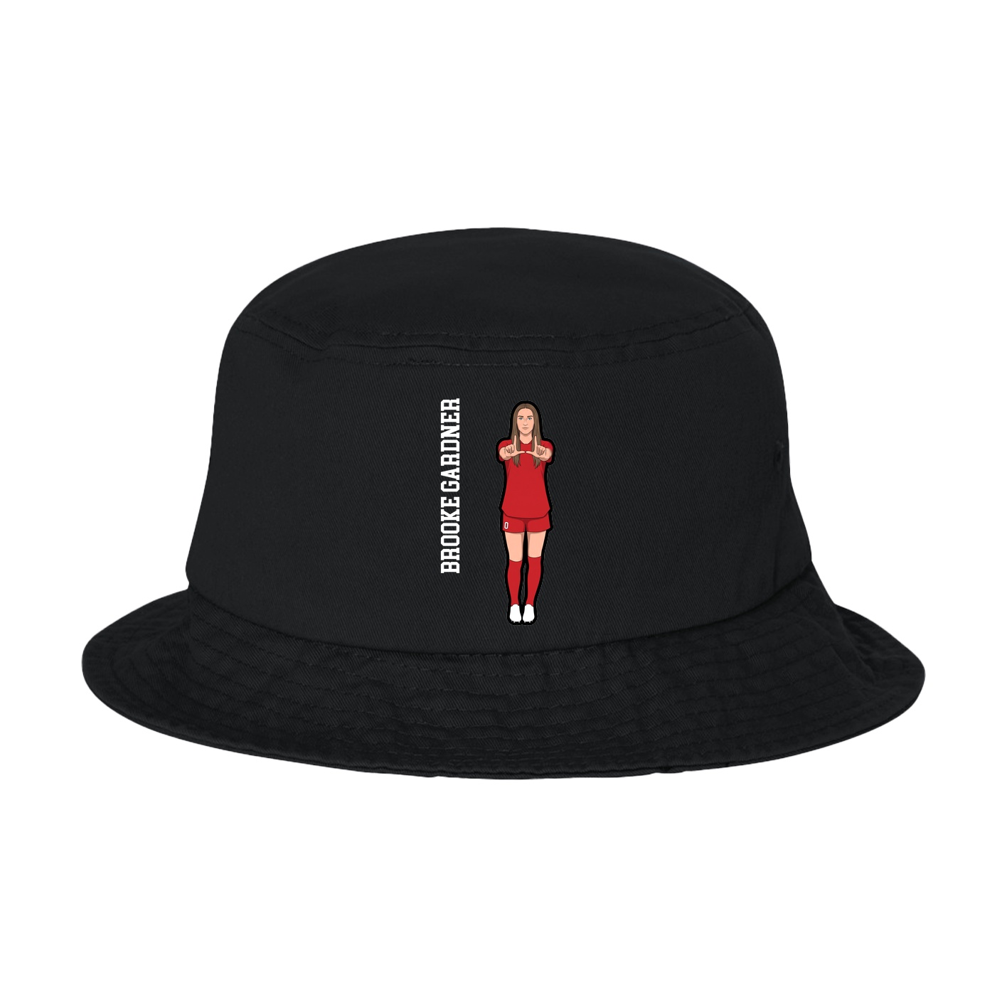 Bucket Cap — Name Vertical in Black