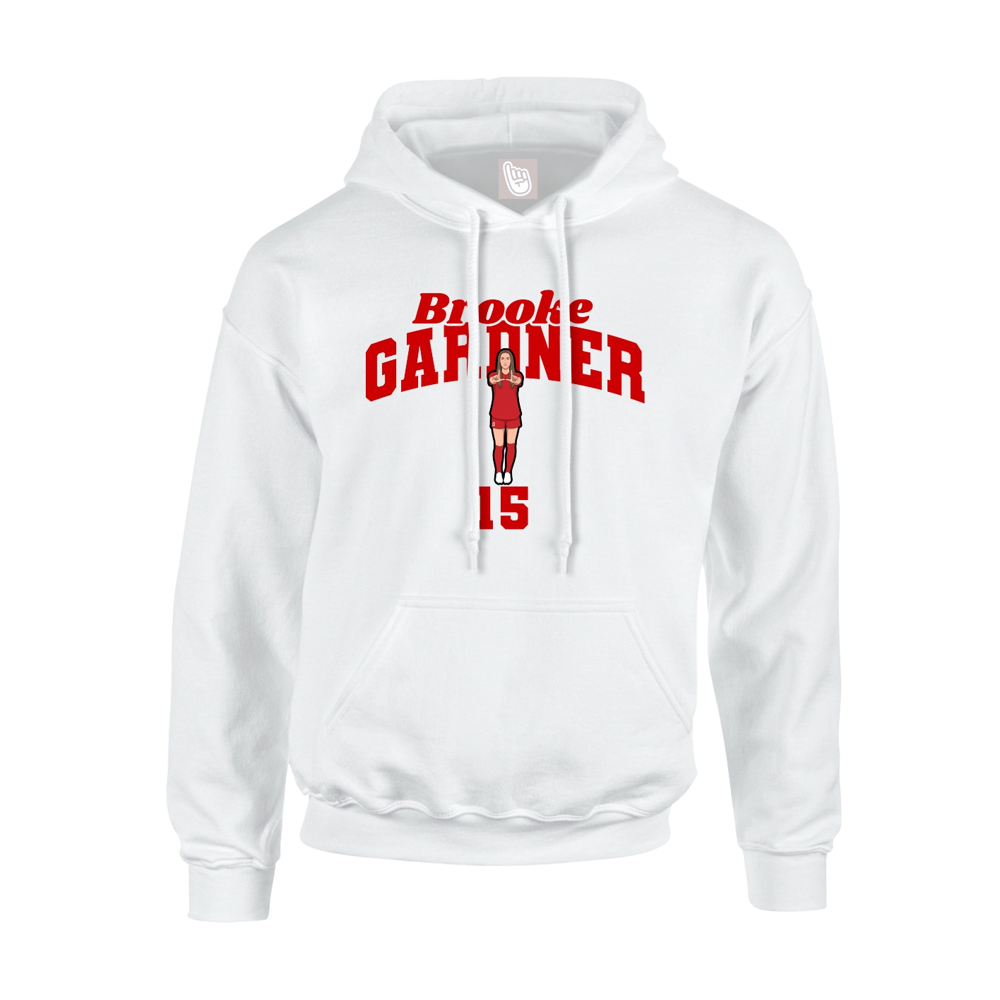 Youth Hoodie — Signature Arch in White