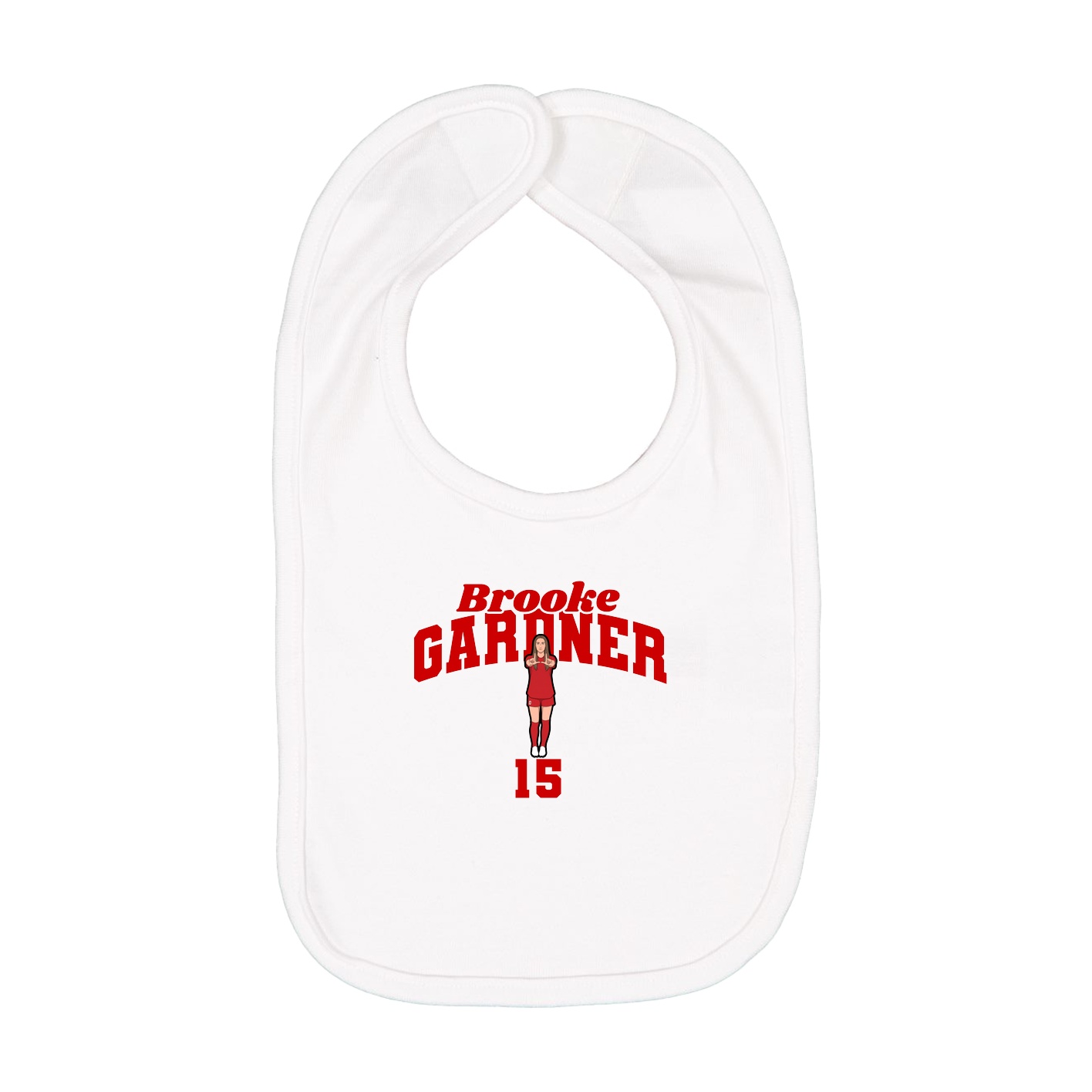 Infant Bib — Signature Arch in White