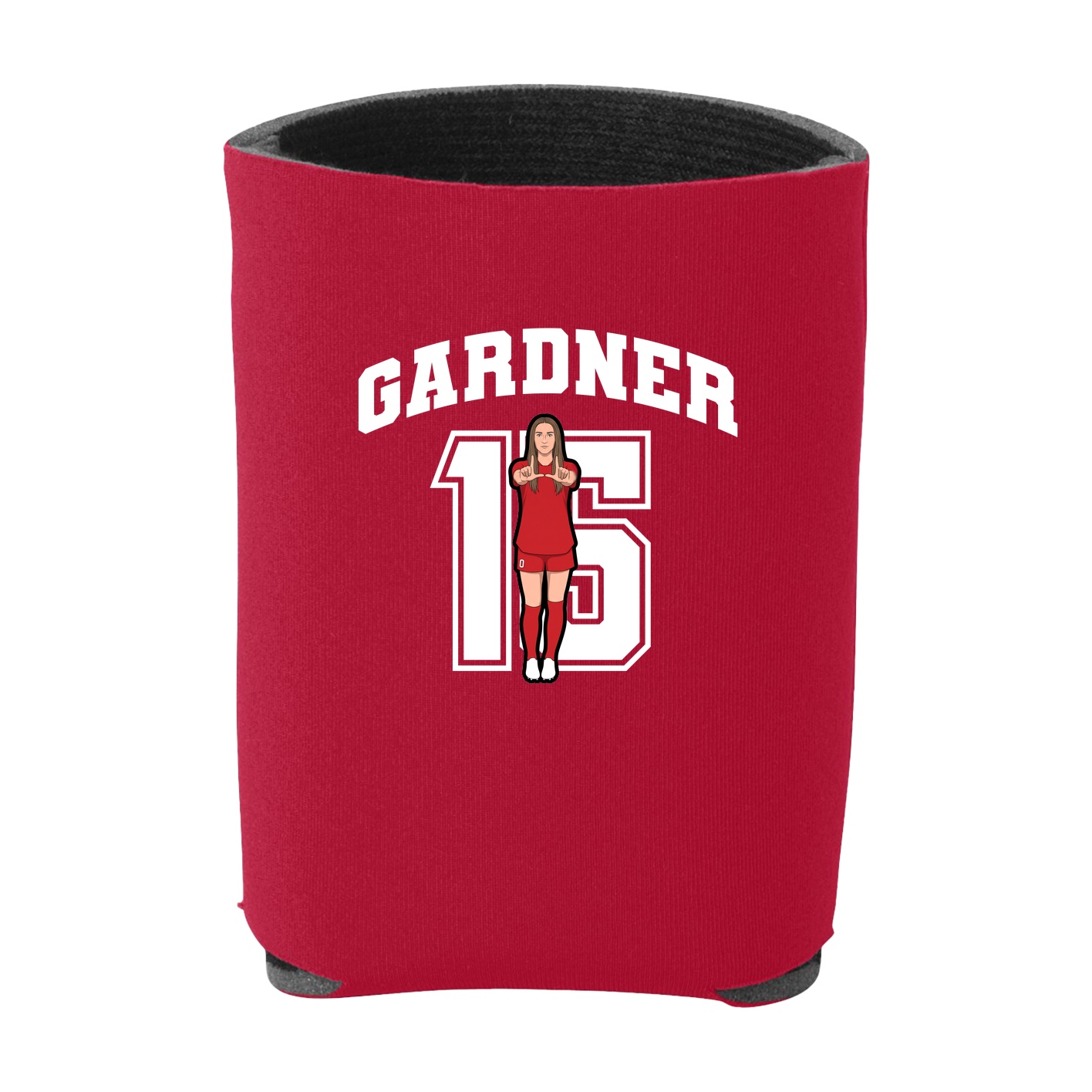 Can Holder — Number in Red