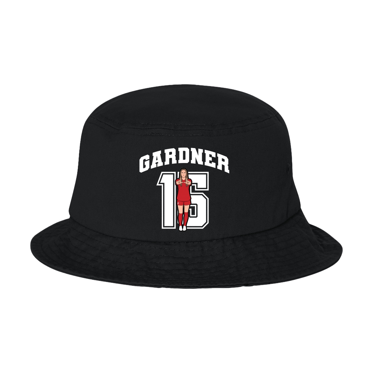 Bucket Cap — Number in Black