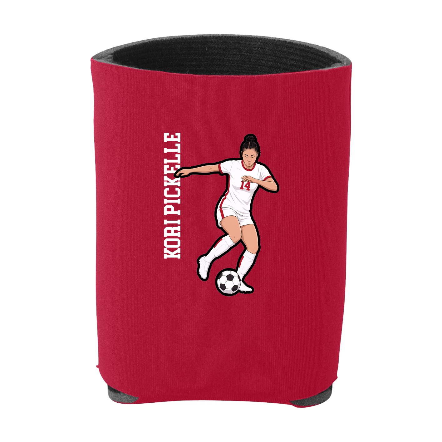 Can Holder — Name Vertical in Red