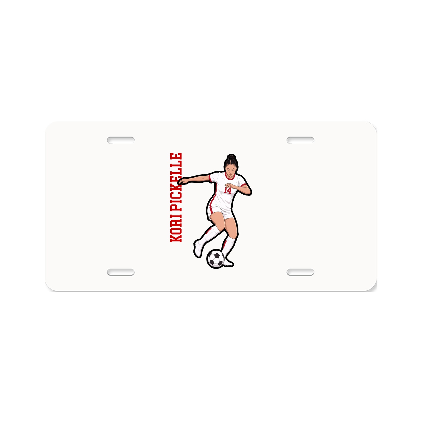 License Plate — Name Vertical in Classic