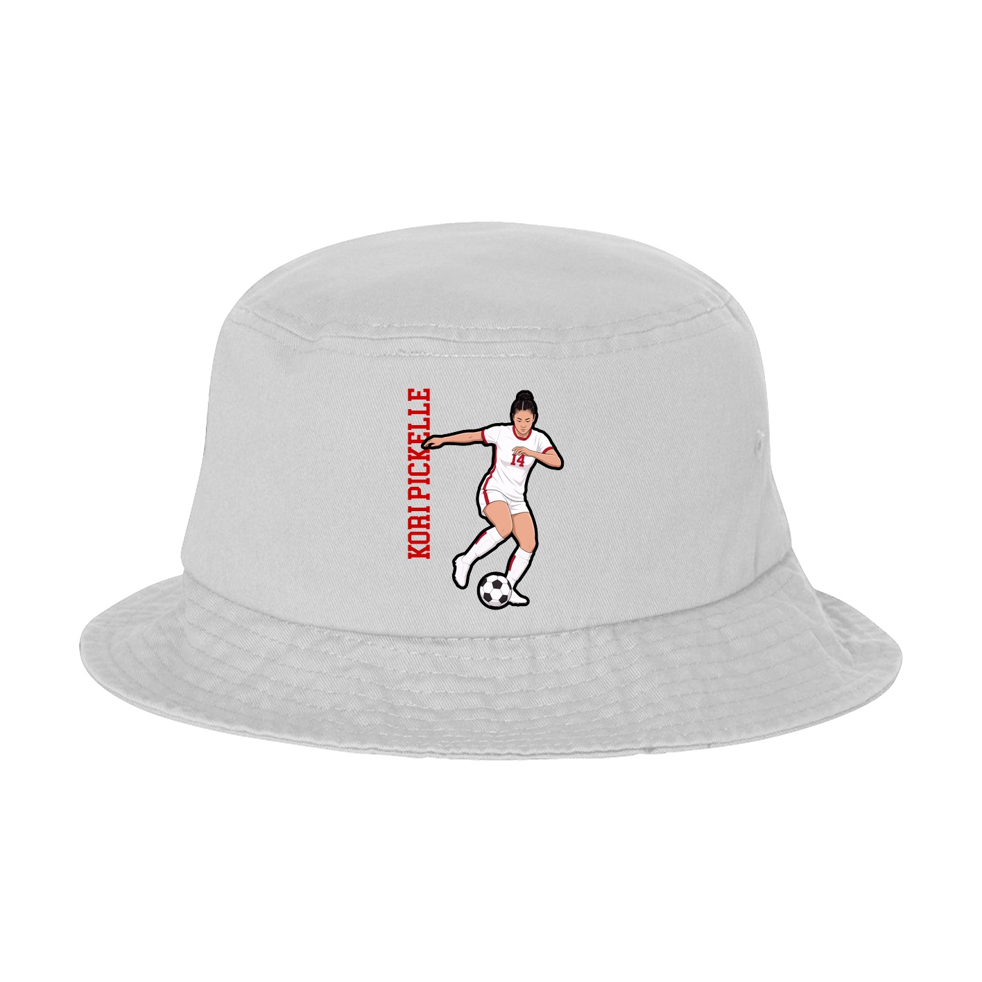 Bucket Cap — Name Vertical in White