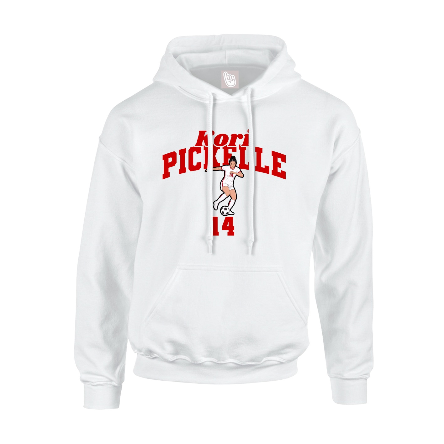 Hoodie — Signature Arch in White