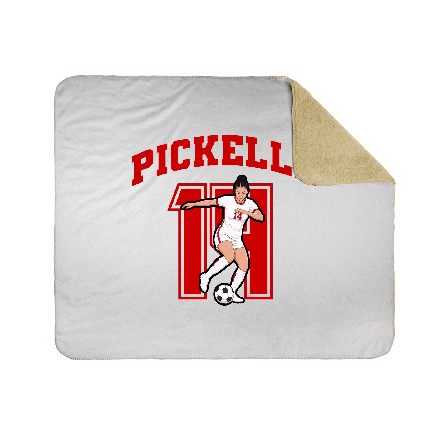 Throw Blanket — Number in White