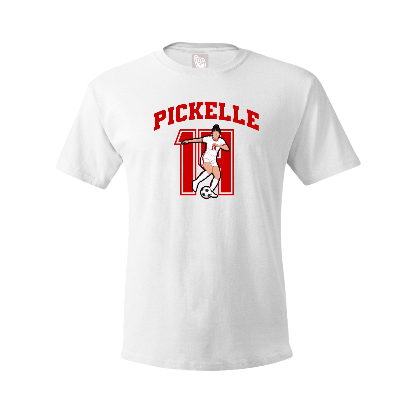 Youth Tee — Number in White