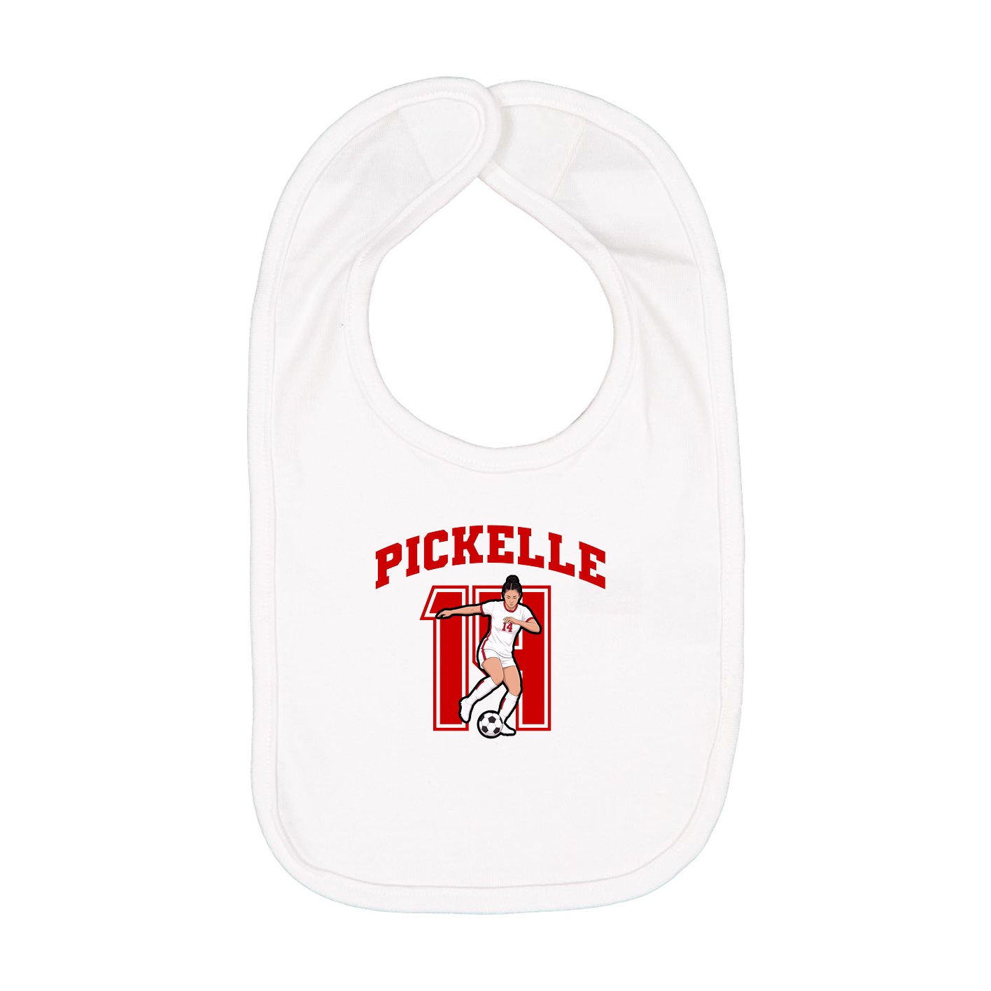 Infant Bib — Number in White